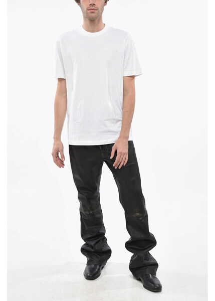 Tricouri Diesel Crew Neck Cotton T-Shirt With Embossed Logo White Barbati (BM 19247063) 4