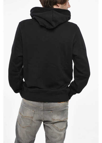 Bluze de trening Diesel Brushed Cotton Hoodie With Front Logo Black Barbati (BM 19247072) 2