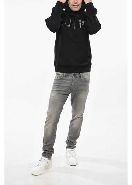 Bluze de trening Diesel Brushed Cotton Hoodie With Front Logo Black Barbati (BM 19247072) 4