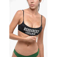 Sutiene Bandeau Bikini Top With Frontal Maxi Logo Femei