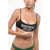 DSQUARED2 Bandeau Bikini Top With Frontal Maxi Logo Black