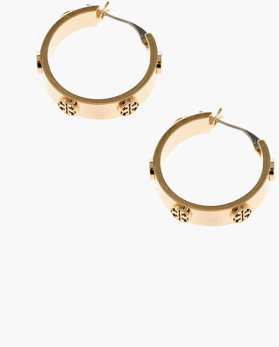 Cercei Tory Burch Golden Effect Miller Earrings With Studs Gold Femei (BM 19247081) 2