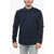 Hugo Boss Long Sleeved Solid Color Henley T-Shirt Blue