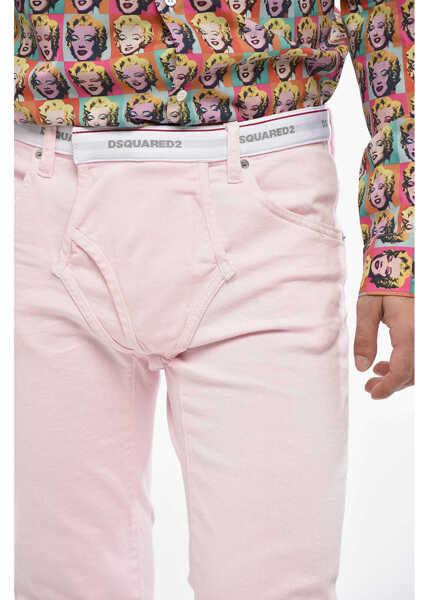 Blugi drepti DSQUARED2 Undewear Fit Skate Jeans 15Cm Pink Barbati (BM 19247090) 3