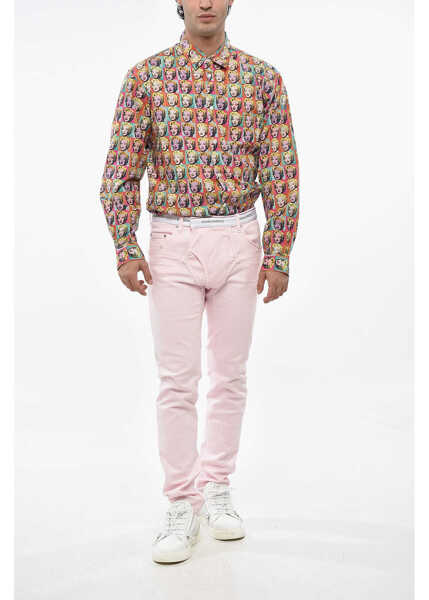 Blugi drepti DSQUARED2 Undewear Fit Skate Jeans 15Cm Pink Barbati (BM 19247090) 4