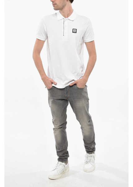 Tricouri Polo Diesel Half Zip And Button Harry Polo White Barbati (BM 19247093) 4