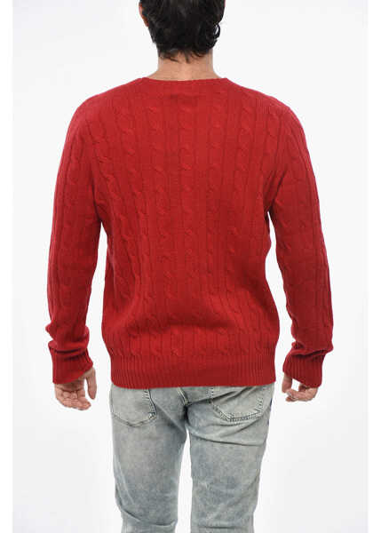 Pulovere Ralph Lauren Cashmere Cable Crewneck Sweater Red Barbati (BM 19247105) 2