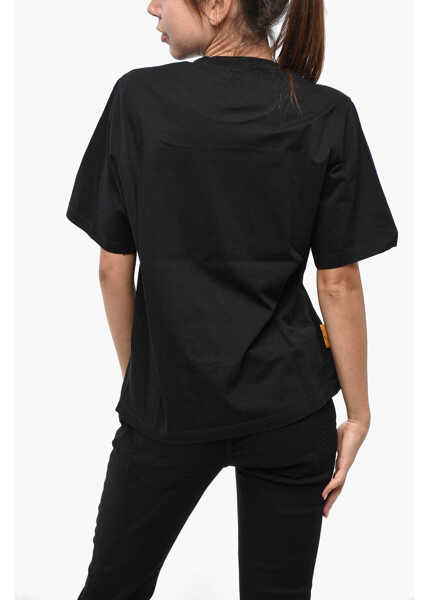 Tricouri DSQUARED2 Pac-Man Printed Easy Fit Crew-Neck T-Shirt Black Femei (BM 19247111) 3