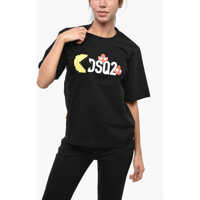 Tricouri Pac-Man Printed Easy Fit Crew-Neck T-Shirt Femei