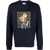 MAISON KITSUN&Eacute; Printed Brushed Cotton Crew-Neck Sweatshirt Blue