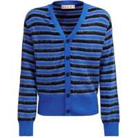 Cardigane Striped Virgin Wool V-Neck Cardigan Barbati