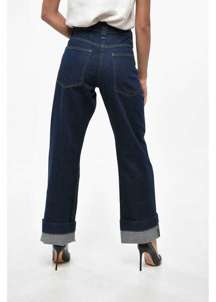 Blugi drepti FRAME High Waist Wide Leg Jeans 23Cm Blue Femei (BM 19247240) 3