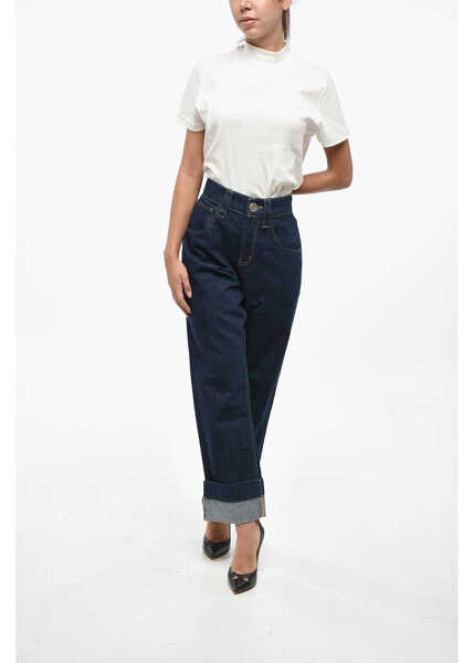 Blugi drepti FRAME High Waist Wide Leg Jeans 23Cm Blue Femei (BM 19247240) 4