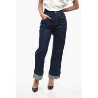 Blugi drepti High Waist Wide Leg Jeans 23Cm Femei