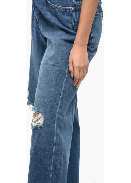 Blugi drepti FRAME High Waist Cropped Wide Leg Jeans 28Cm Blue Femei (BM 19247249) 2