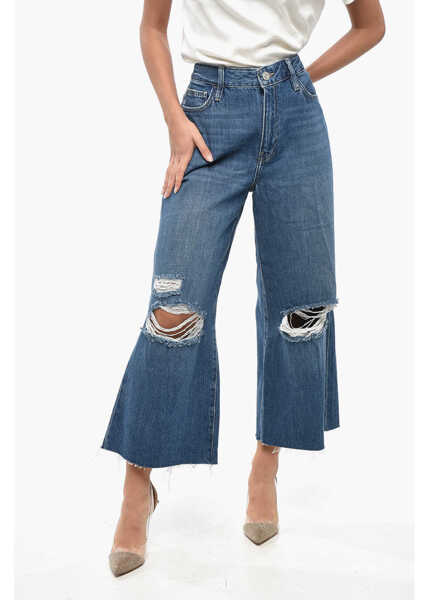 Blugi drepti FRAME High Waist Cropped Wide Leg Jeans 28Cm Blue Femei (BM 19247249) 1