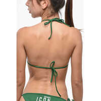 Sutiene Dama - Sutiene DSQUARED2 Icon Adjustable Triangle Bikini Top Green Femei (BM 19247255) - B-mall.ro