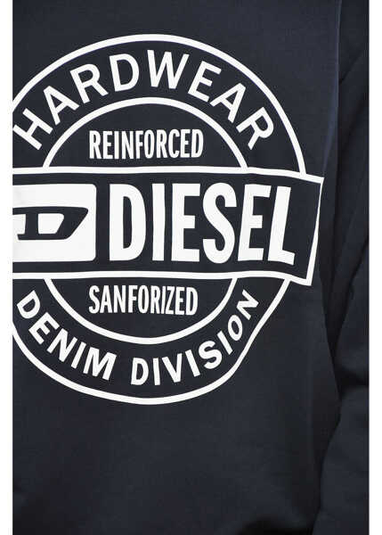 Bluze de trening Diesel Crew Neck Hard Wear Sweatshirt With Front Print Blue Barbati (BM 19247261) 3