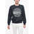 Diesel Crew Neck Hard Wear Sweatshirt With Front Print Blue