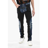 Blugi drepti Icon Two-Tone Techno Cool Guy Jeans With Leather Strap And L Barbati
