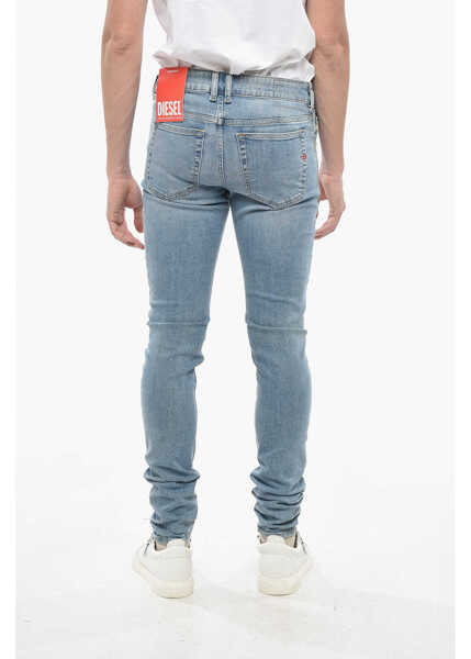 Blugi slim fit Diesel Light Washed Sleenker Skinny Fit Denims 14Cm Light Blue Barbati (BM 19247273) 2