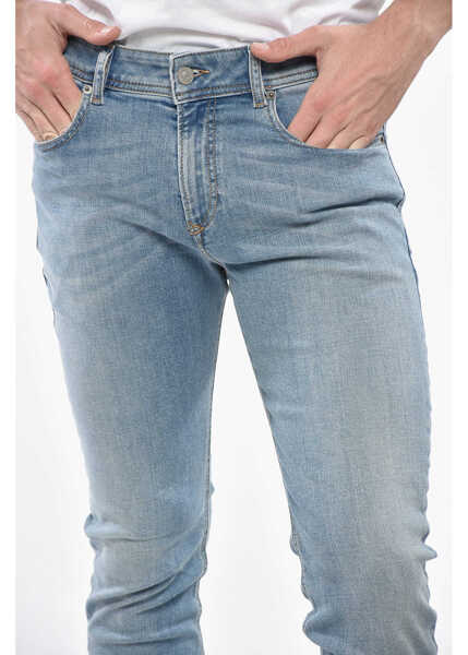 Blugi slim fit Diesel Light Washed Sleenker Skinny Fit Denims 14Cm Light Blue Barbati (BM 19247273) 3