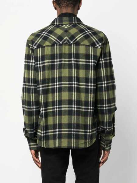 Camasi casual DSQUARED2 Checked Overshirt With Embossed Logo Brown Barbati (BM 19247282) 4