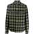 DSQUARED2 Checked Overshirt With Embossed Logo Brown