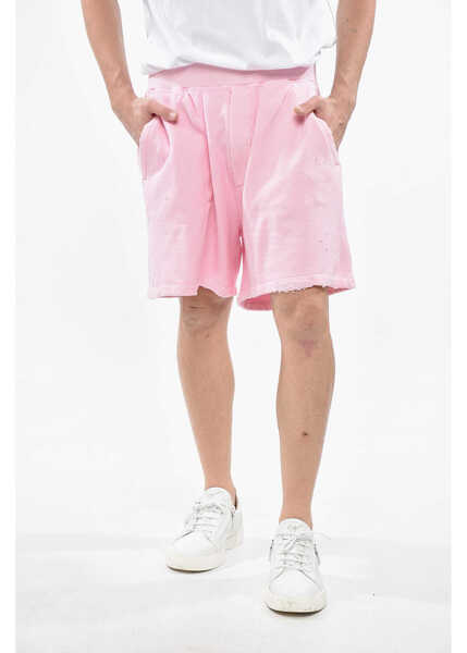 Pantaloni scurti DSQUARED2 Vintage Effect Long Arnold Fit Shorts With Elastic Waistband Pink Barbati (BM 19247288) 1