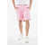 DSQUARED2 Vintage Effect Long Arnold Fit Shorts With Elastic Waistband Pink