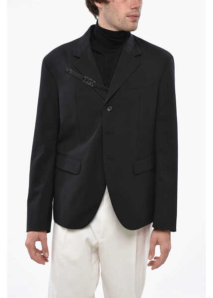 Sacouri DSQUARED2 Icon Virgin Wool Work Blazer With Metal Detail Black Barbati (BM 19247297) 1
