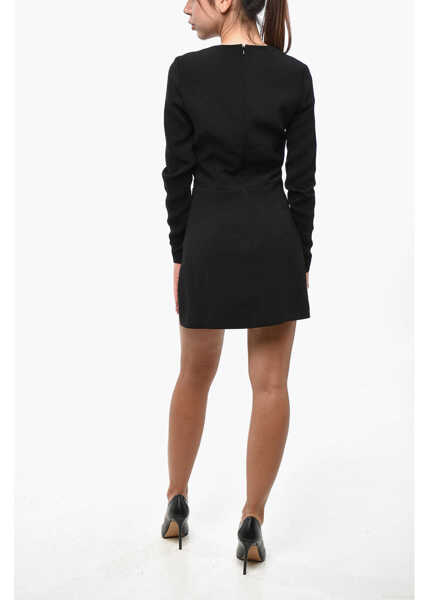 Rochii scurte DSQUARED2 Icon Long Sleeved Mini Dress With See-Through Detail Black Femei (BM 19247300) 3