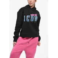 Bluze de trening Icon Fleeced-Cotton Cool Fit Hoodie With Print Femei