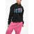 DSQUARED2 Icon Fleeced-Cotton Cool Fit Hoodie With Print Black