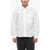 TEN C Solid Color Overshirt With Hidden Closure And Breast Pocket White