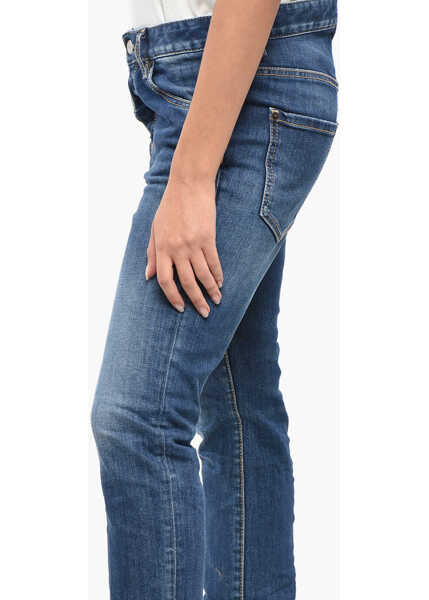 Blugi skinny DSQUARED2 Olop Delav Cool Girl Fit Denims 16Cm Blue Femei (BM 19247345) 2