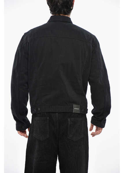 Geci de blugi DSQUARED2 Icon Denim Boxy Jean Jacket With Silver-Tone Detail Black Barbati (BM 19247435) 2