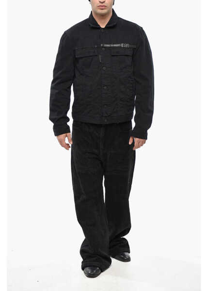 Geci de blugi DSQUARED2 Icon Denim Boxy Jean Jacket With Silver-Tone Detail Black Barbati (BM 19247435) 4