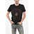 Diesel Solid Color T-Diegor-D1 Crew-Neck T-Shirt With Flocked Print Black