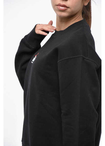 Bluze de trening DSQUARED2 Fleeced Cotton Cool Fit Crew-Neck Sweatshirt Black Femei (BM 19247444) 2