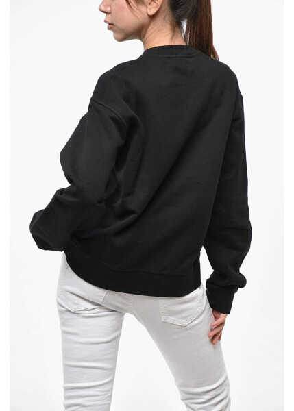 Bluze de trening DSQUARED2 Fleeced Cotton Cool Fit Crew-Neck Sweatshirt Black Femei (BM 19247444) 3