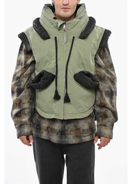 Jachete CRAIG GREEN Padded Sleeveless Jacket With Extractable Hood Green Barbati (BM 19247453) 1