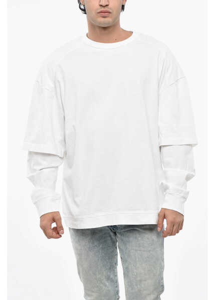 Tricouri DARKPARK Solid Color Long Sleeved Theo T-Shirt White Barbati (BM 19247459) 1