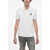 Diesel Hopsack Cotton Blend Smith Polo With Logo Patch White