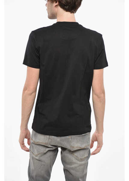 Tricouri Diesel Crew Neck Industry T-Shirt With Embossed Logo Black Barbati (BM 19247477) 2