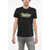 Diesel Crew Neck Industry T-Shirt With Embossed Logo Black