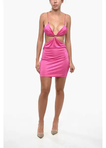 Rochii scurte DSQUARED2 Viscose Minidress With Cut-Out Design Pink Femei (BM 19247483) 1