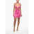 DSQUARED2 Viscose Minidress With Cut-Out Design Pink