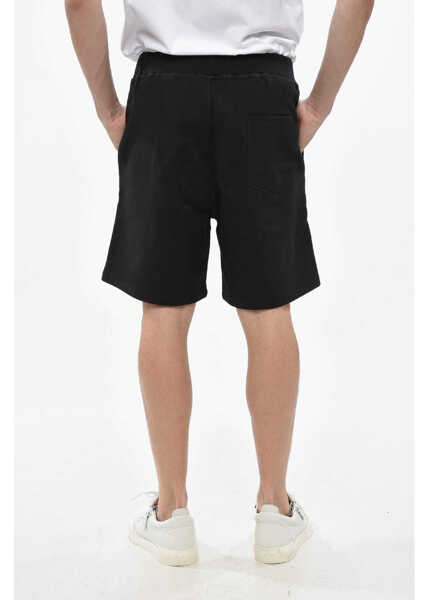Pantaloni scurti DSQUARED2 Pac-Man Plain Shorts Relax Fit With Front Print Black Barbati (BM 19247486) 2