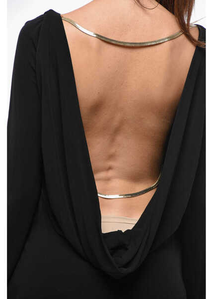 Rochii scurte DSQUARED2 Long Sleeved Open Back Mini Dress Black Femei (BM 19247489) 4